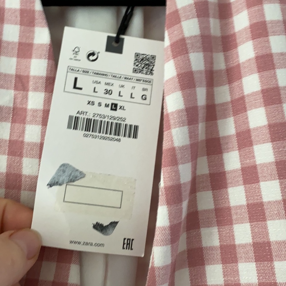NWT ZARA gingham blazer - Picture 9 of 11